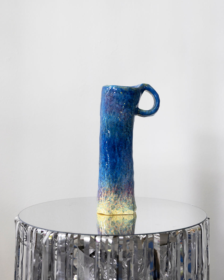Unique ceramic carafe - blue shades , 2025