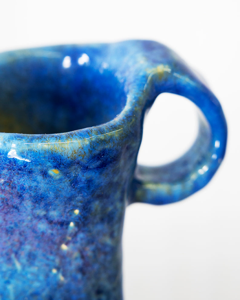 Unique ceramic carafe - blue shades , 2025