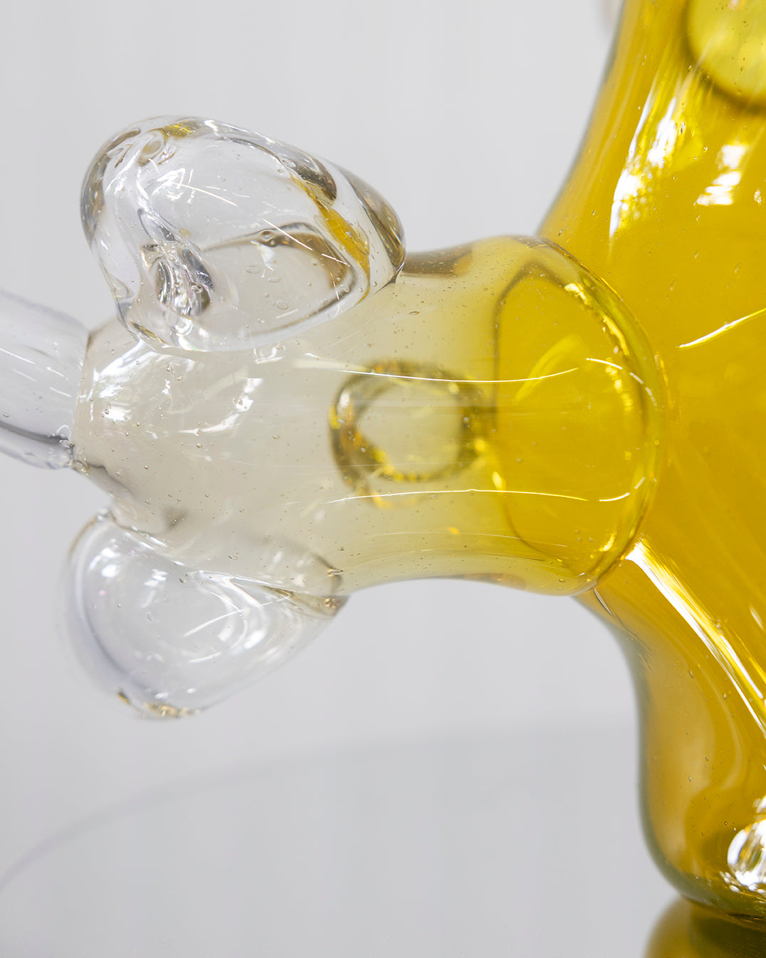 blown out bubblevase, clear/warm yellow 2025 - by Nienke