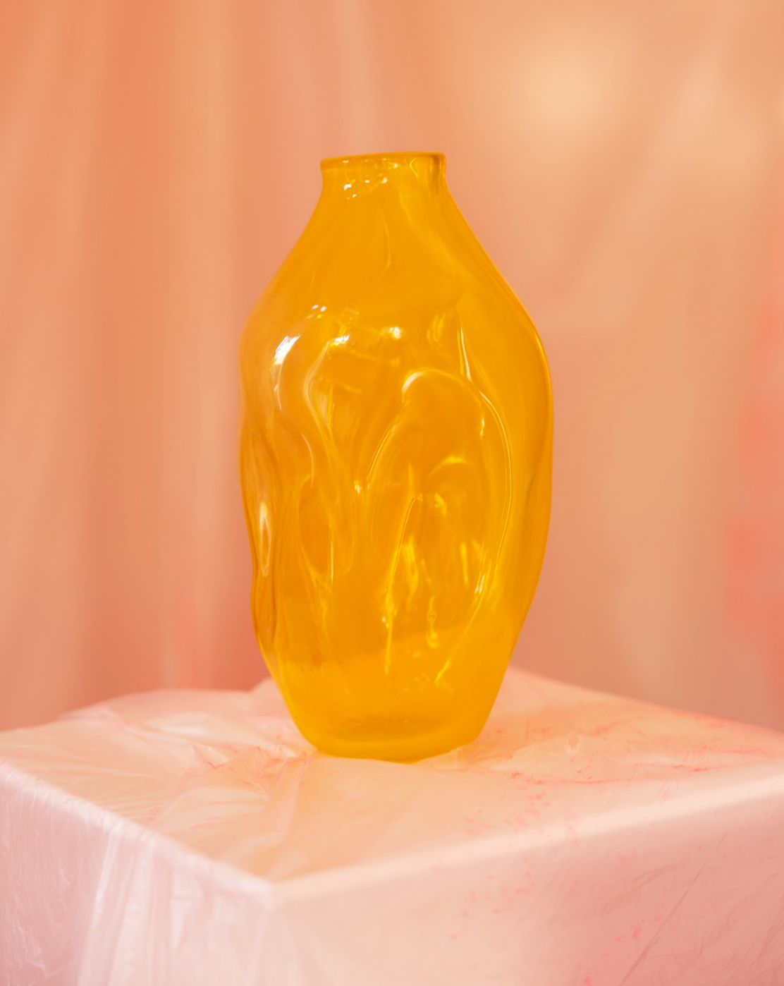 yellow vase, large, by Bernard