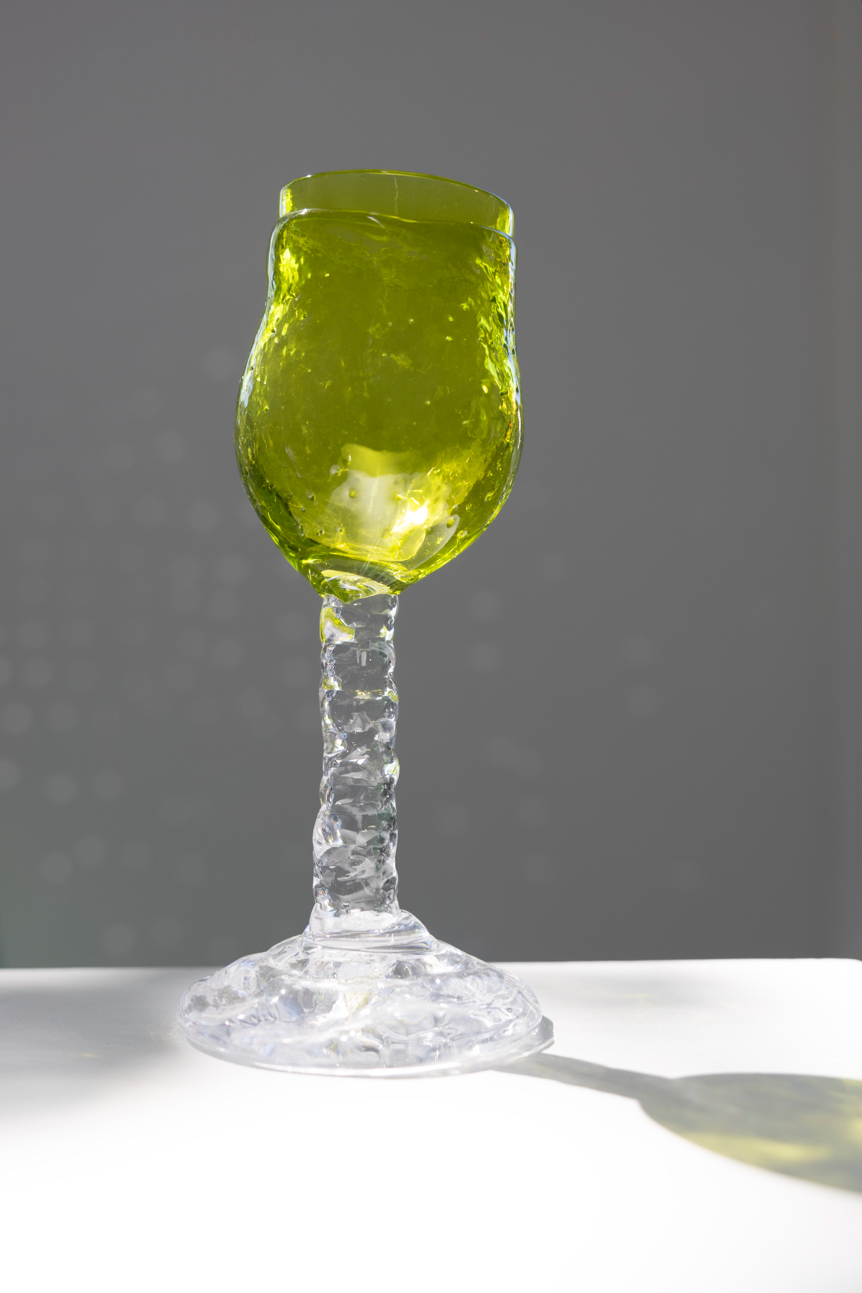 goblet, green, by Bernard