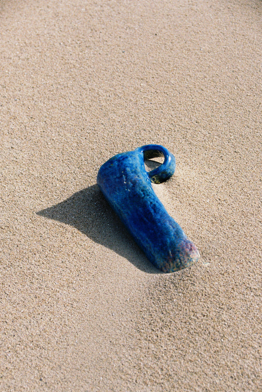 Unique ceramic carafe - blue shades , 2025