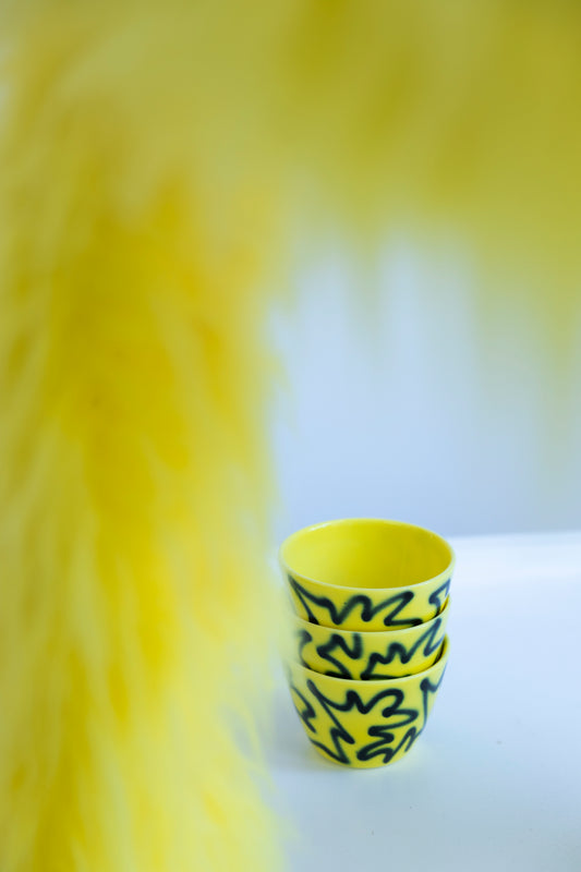 Coffee Super Cup / yellow graffiti