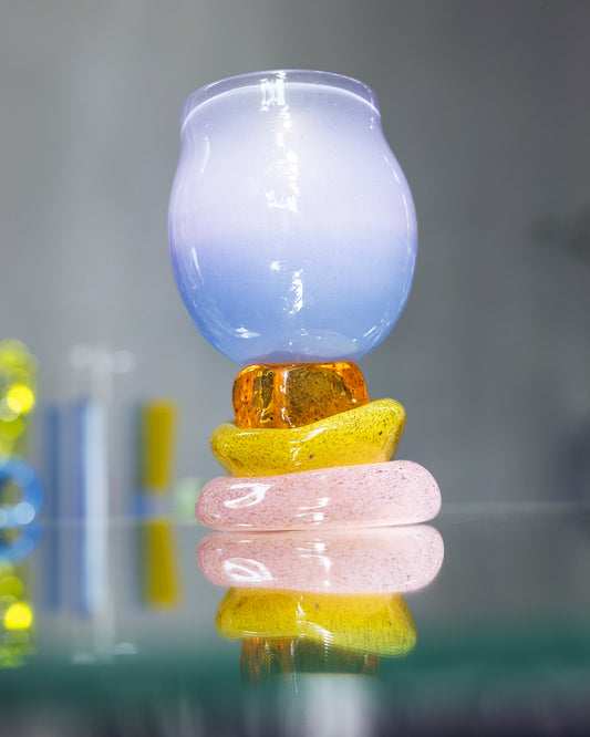layered drip glass - lilac, 2025 - by Nienke