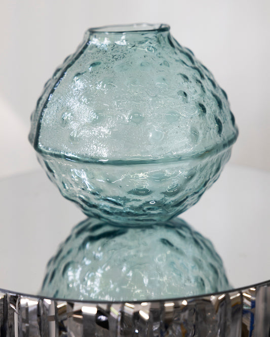 small round blue/grey vase, 2025 - by Bernard