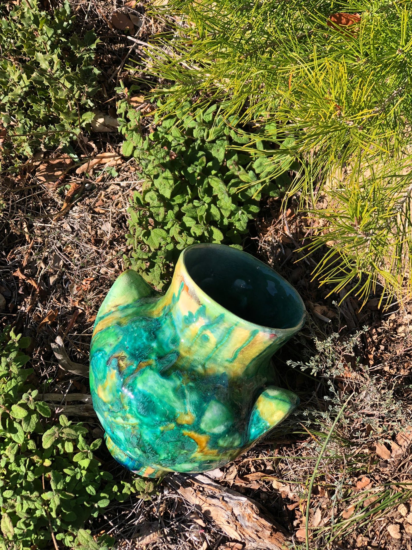 Unique ceramic vessel / hand glazed