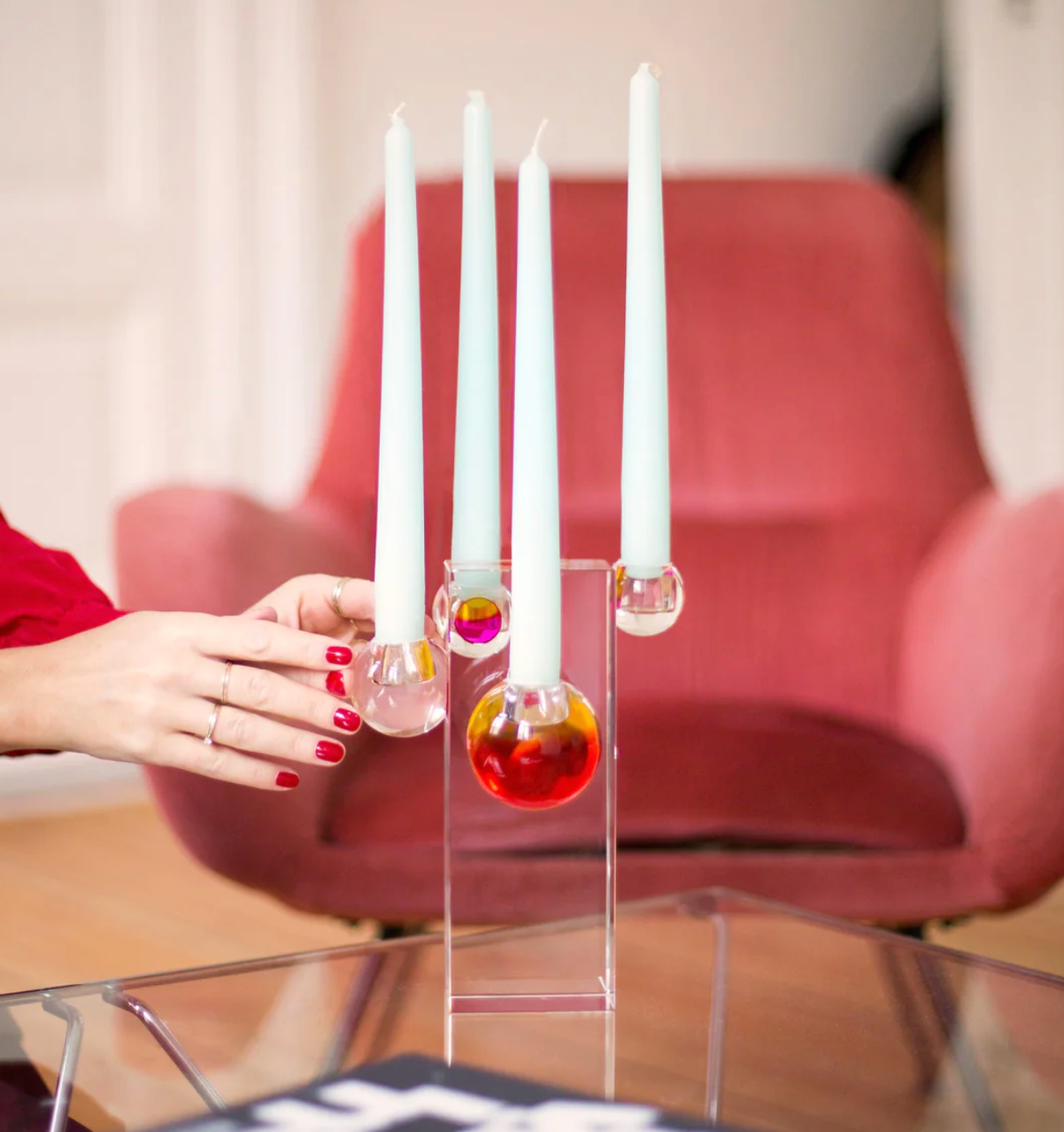 Crystal Rainbow Candelabra