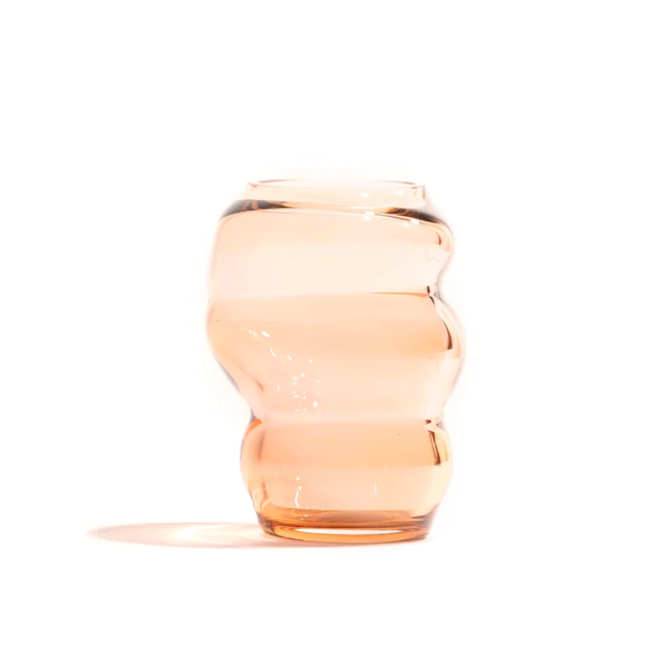 S Muse Vase Clear Copper