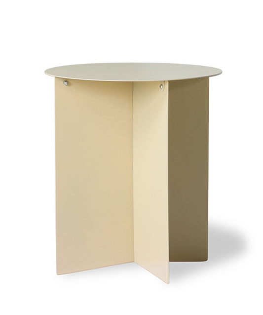 Metal Side Table  / Cream