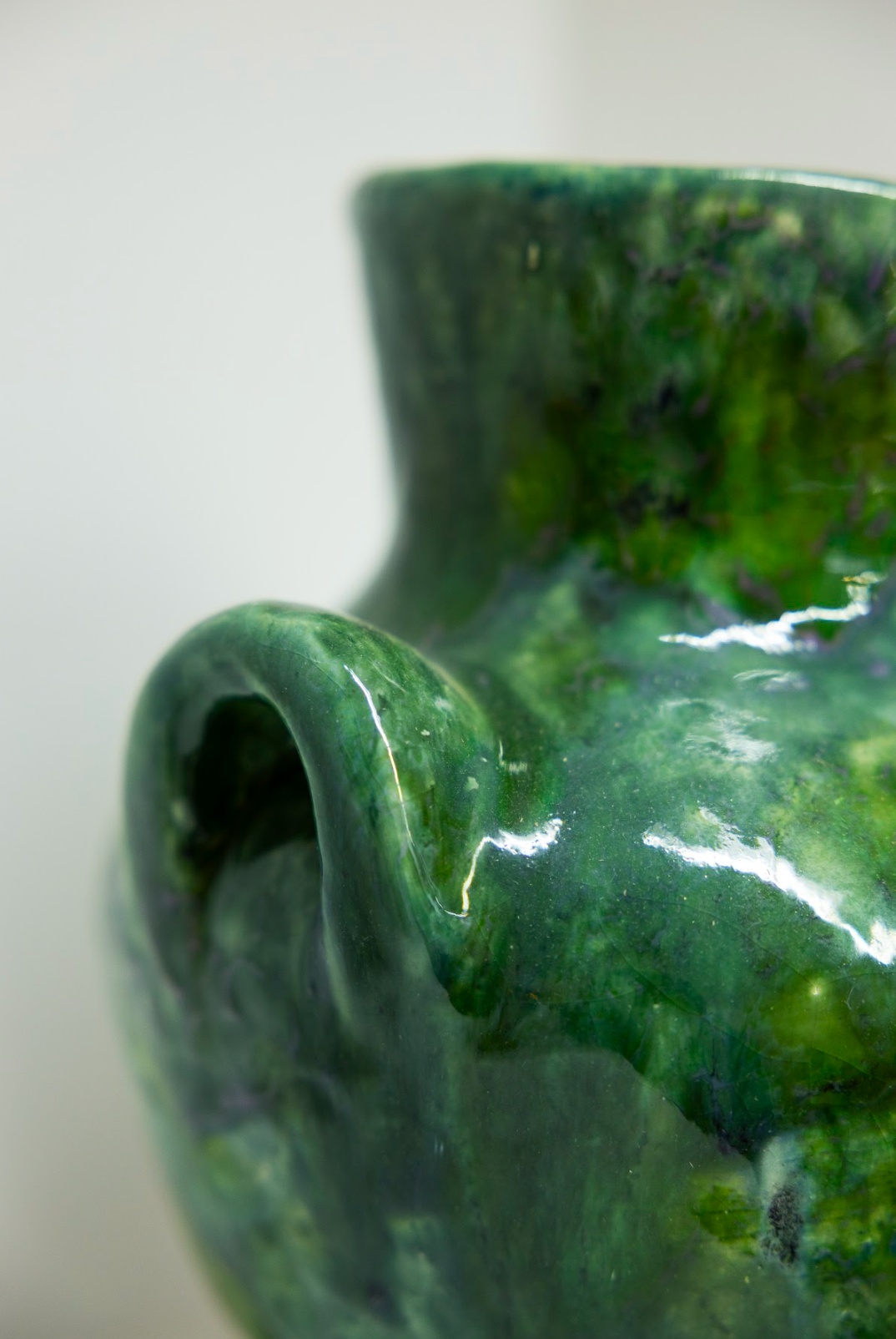 unique ceramics vase, green