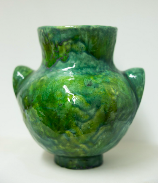 unique ceramics vase, green