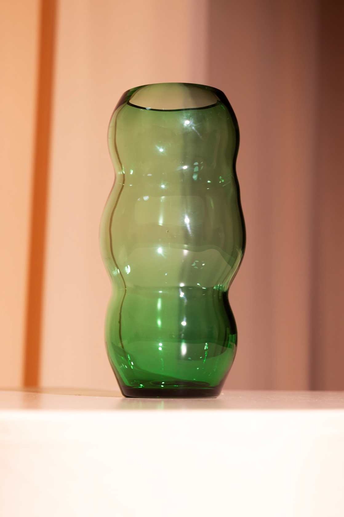 Green vase bubbly