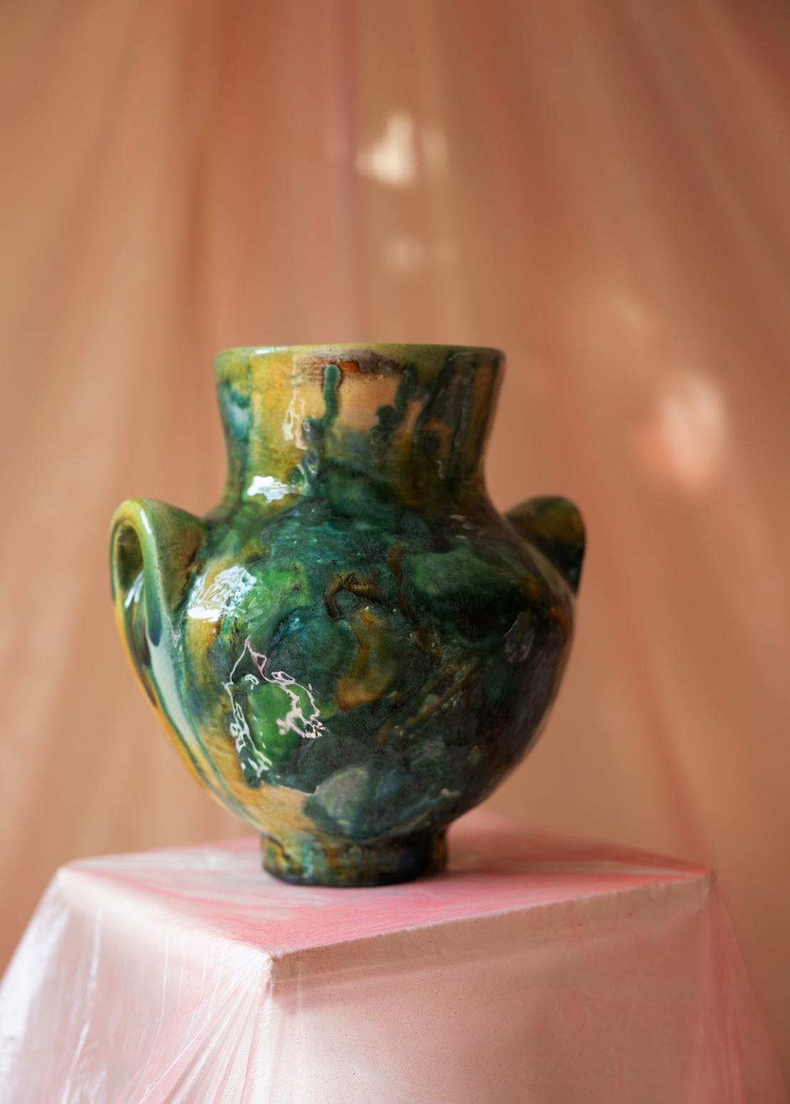 Unique ceramic vessel / hand glazed