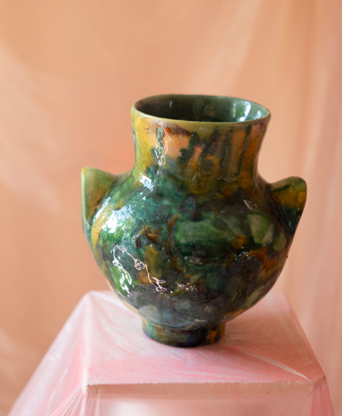 Unique ceramic vessel / hand glazed