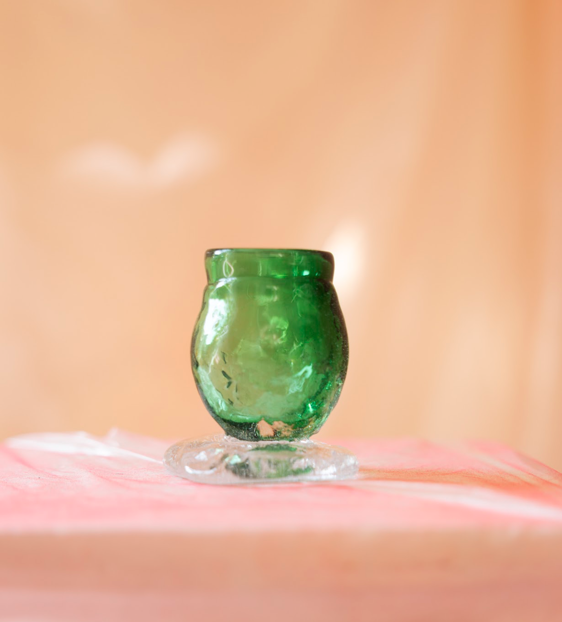 Jenever glass, Kelly green, by Bernard