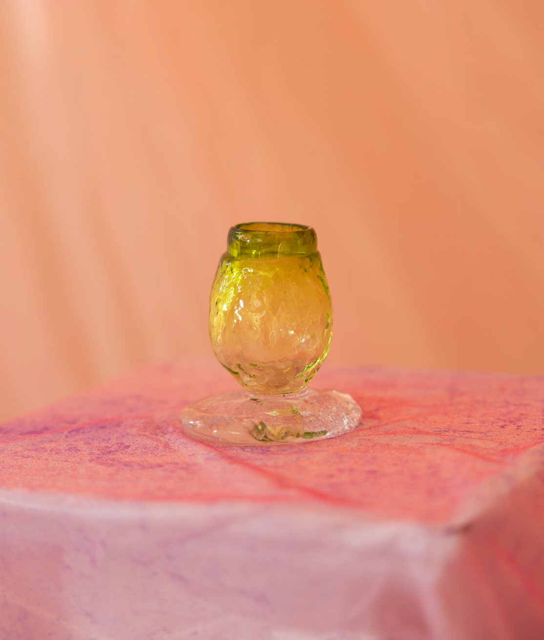 Jenever glass, green, by Bernard