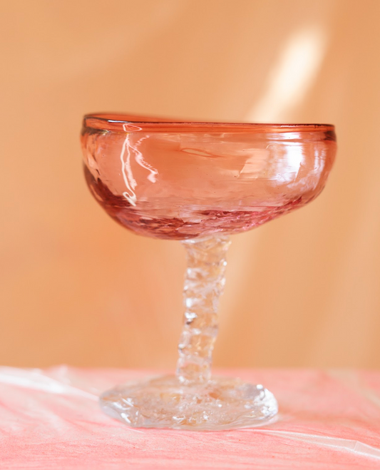 Champagne coupe, light red, by Bernard (Copy)