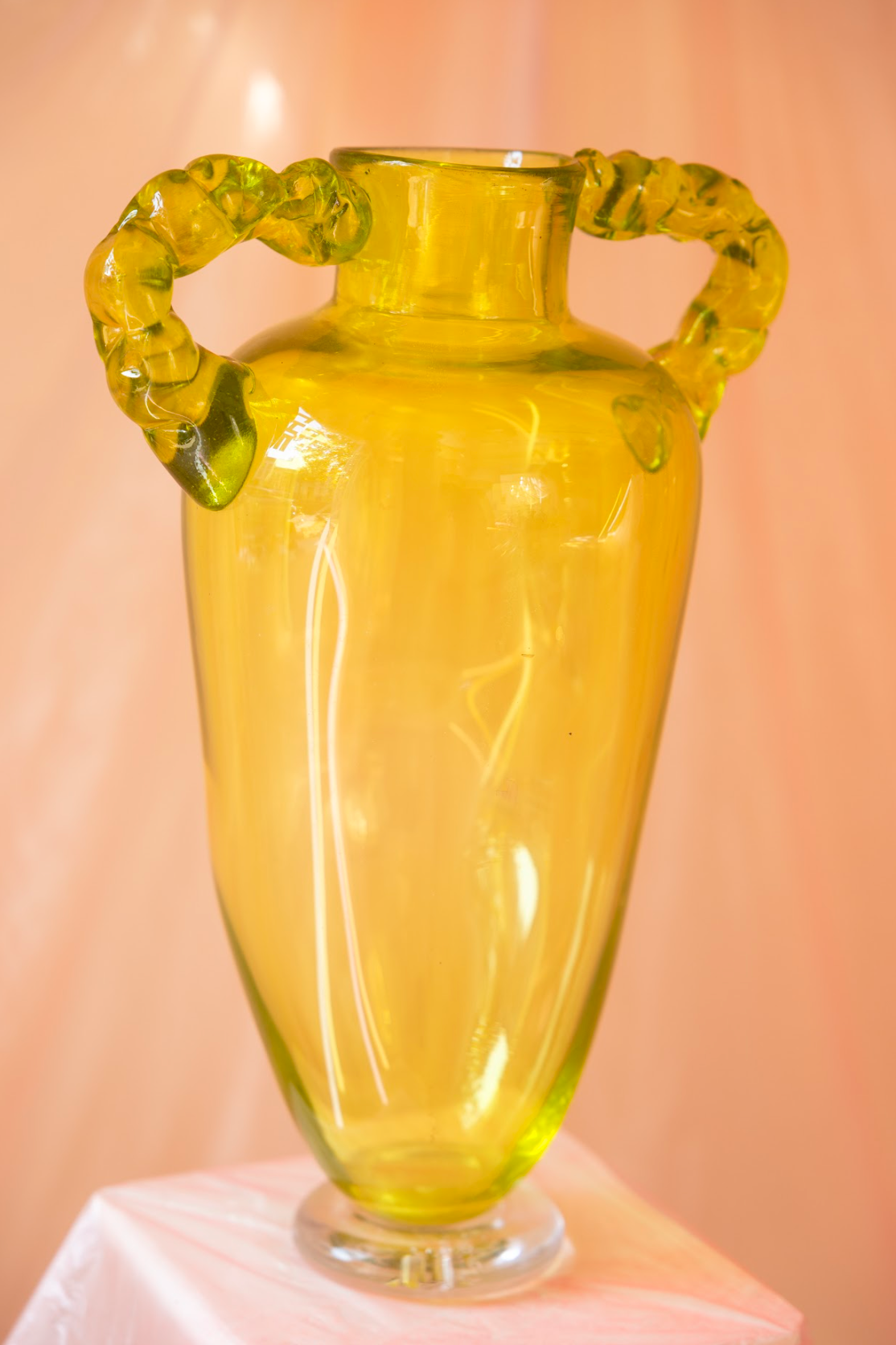 glass' carafe, yellow, large