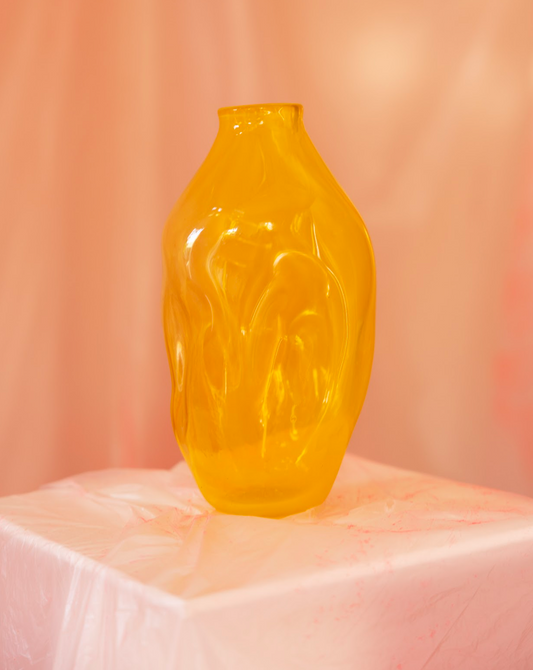 yellow vase, large, by Bernard