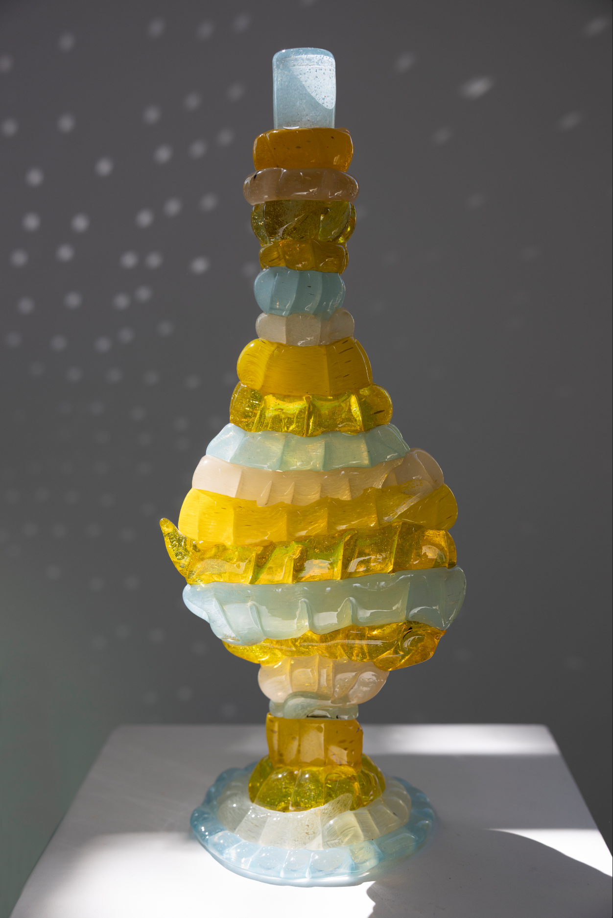 "Knitted" candle holder, large, multicolor (2026) by Bernard