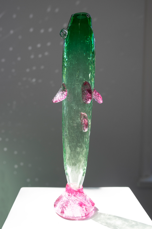 Fishvase, green/pink (2026), by Bernard
