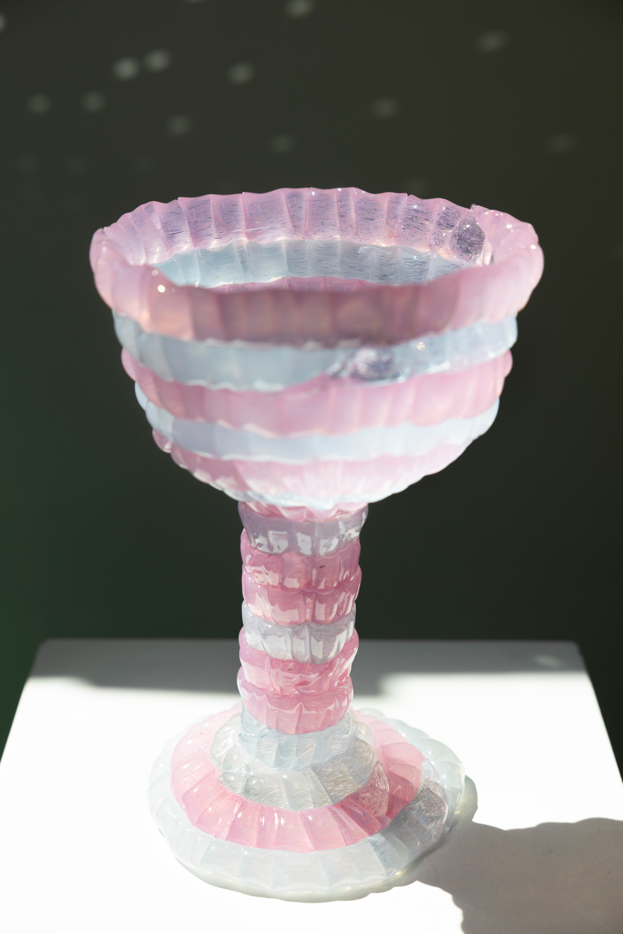 "Knitted" large goblet, pink (2026) by Bernard
