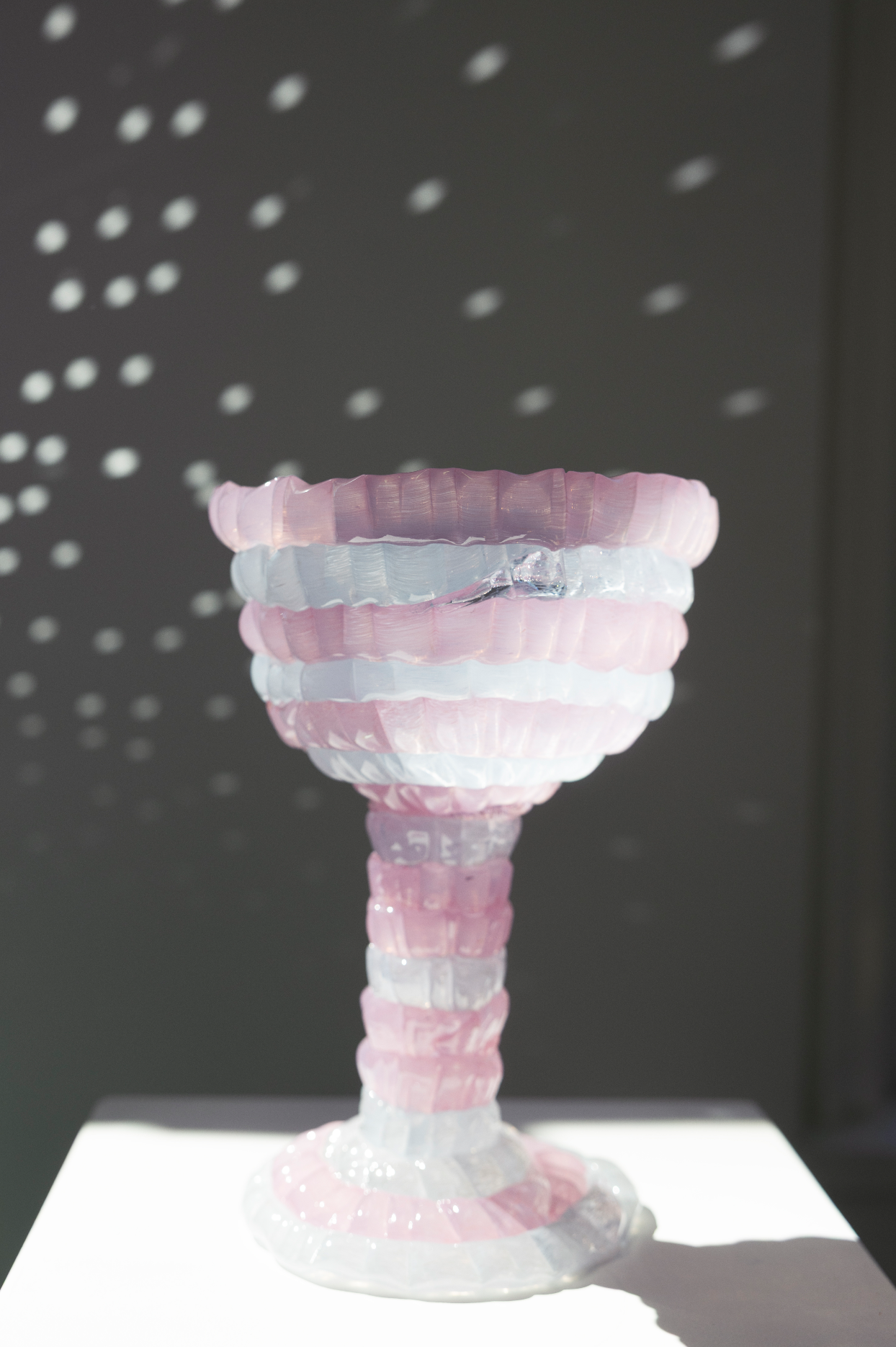 "Knitted" large goblet, pink (2026) by Bernard