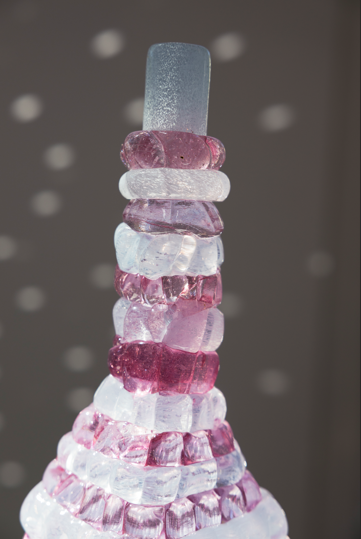 "Knitted" candleholder, pink (2026) by Bernard