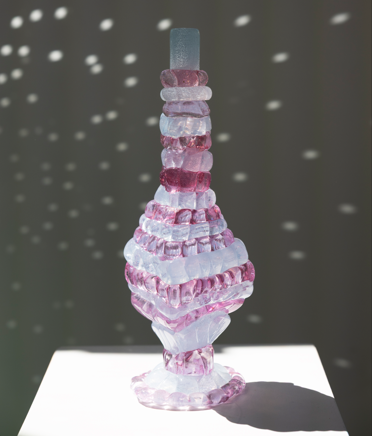 "Knitted" candleholder, pink (2026) by Bernard