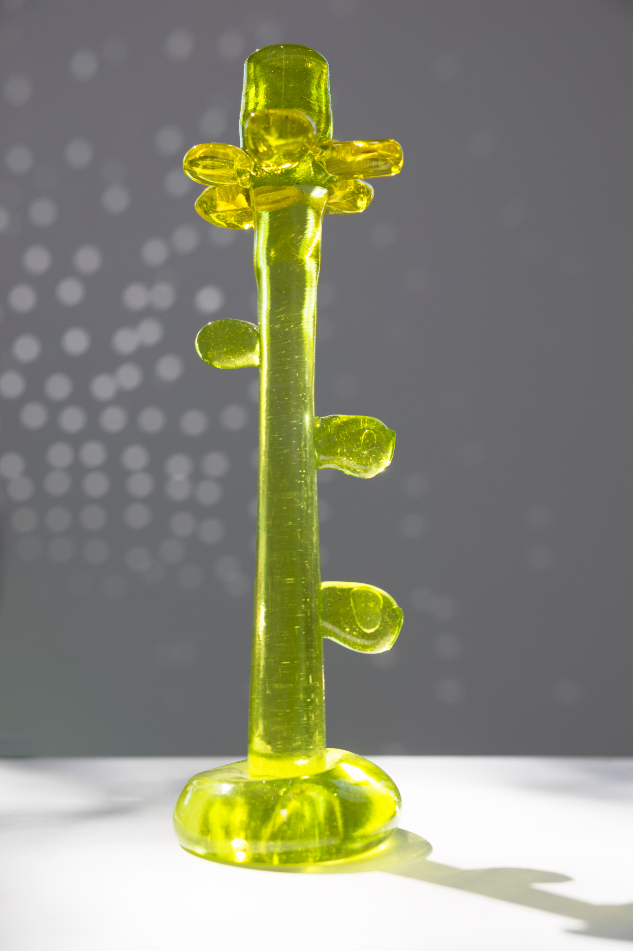 flower candle holder, yellow (large), by Bernard