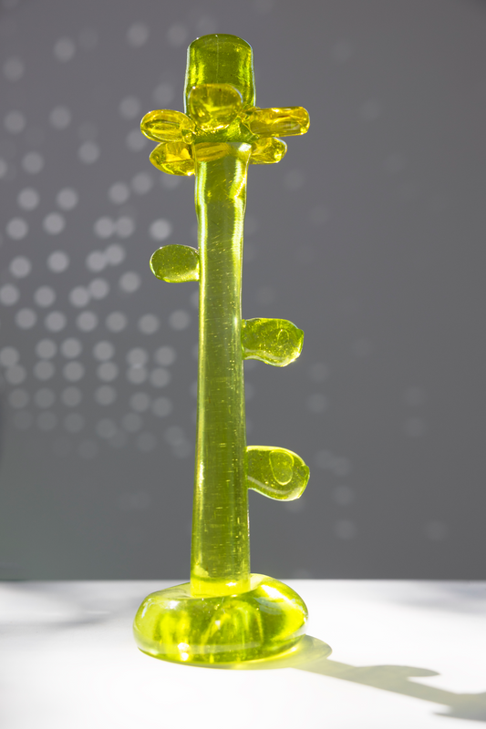 flower candle holder, yellow (large), by Bernard