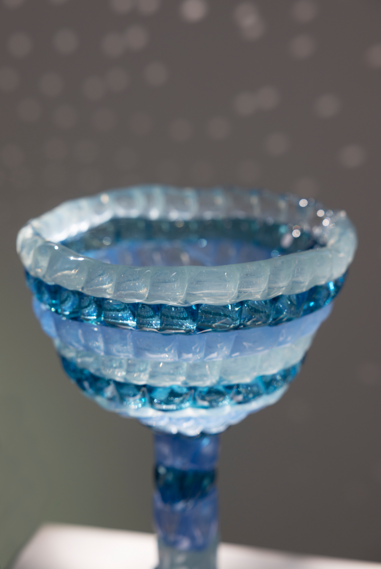 "knitted" large goblet, shades of blue, (2026) by Bernard