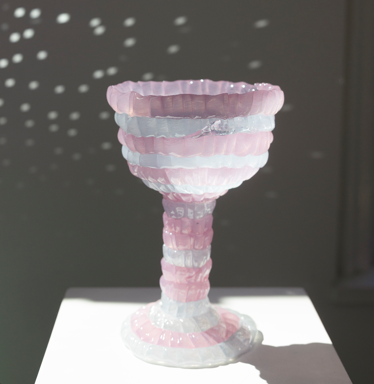 "Knitted" large goblet, pink (2026) by Bernard
