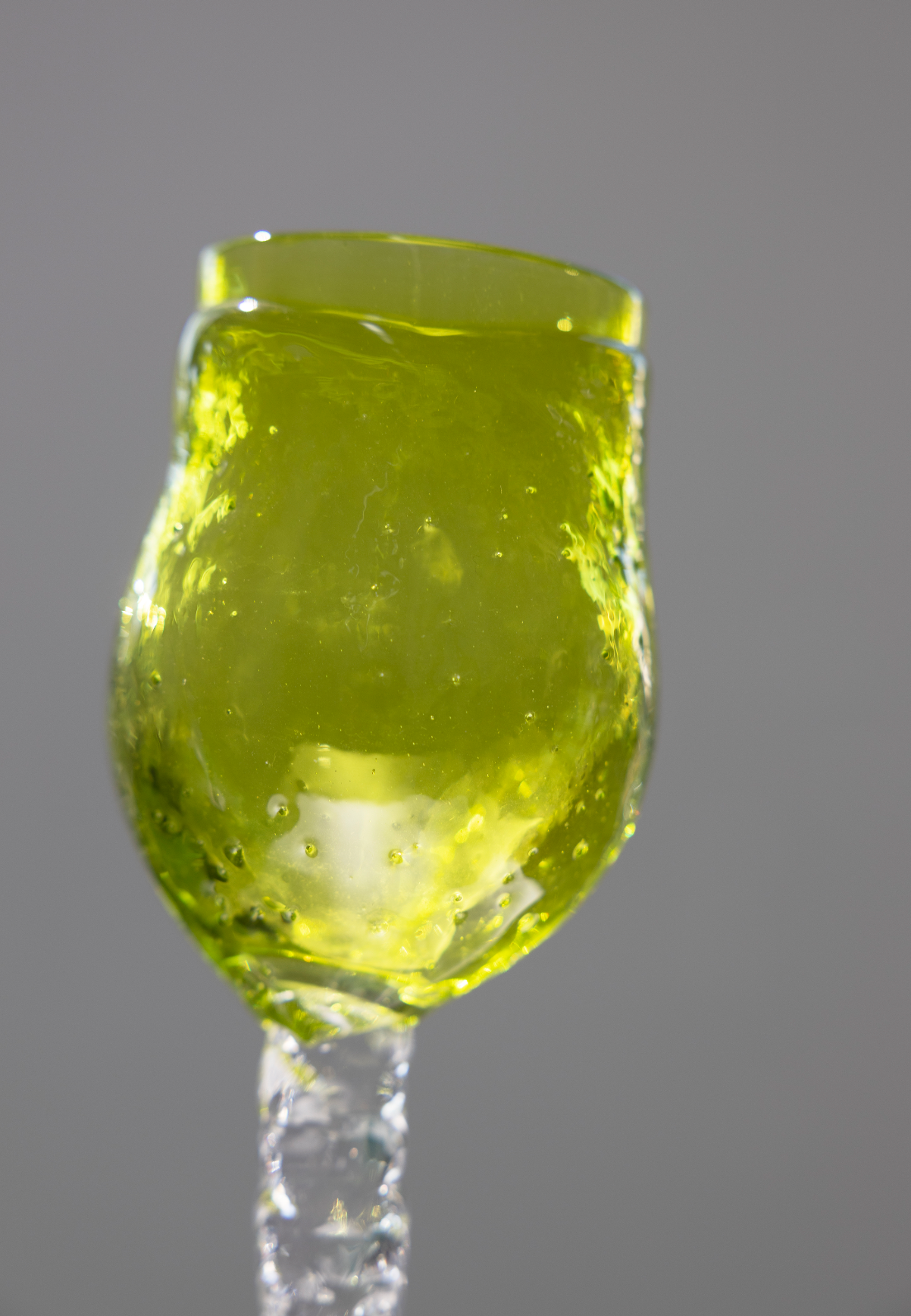 goblet, green, by Bernard
