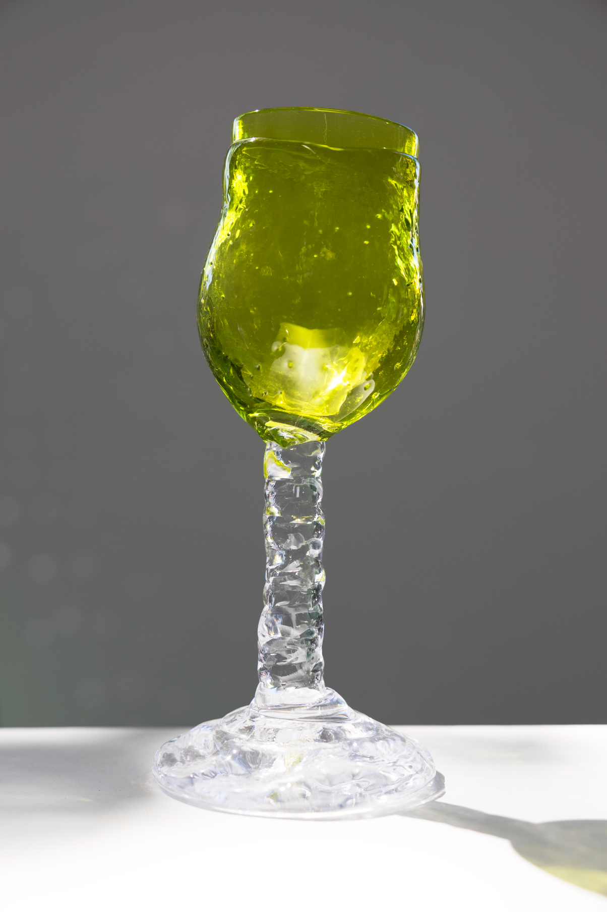 goblet, green, by Bernard