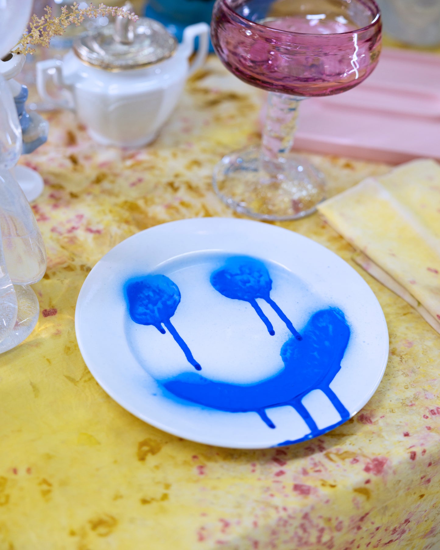 Smiley plate / blue :)