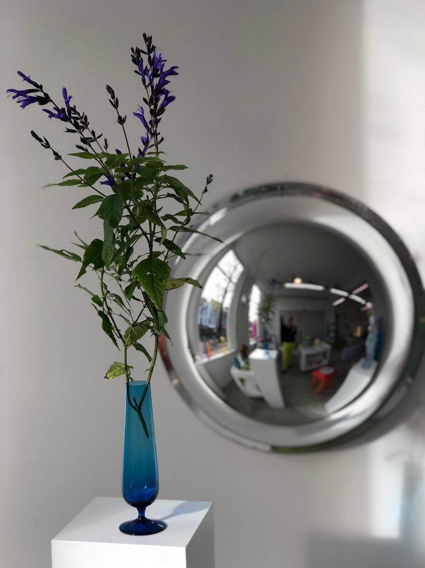 Elegant blue vase