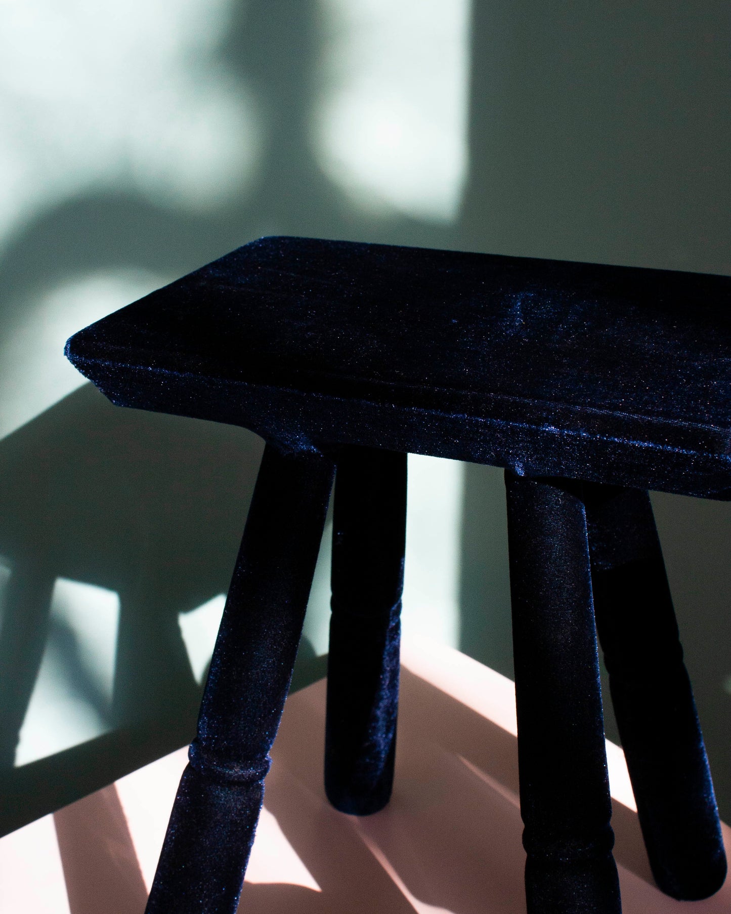 Fabric Stool / dark blue