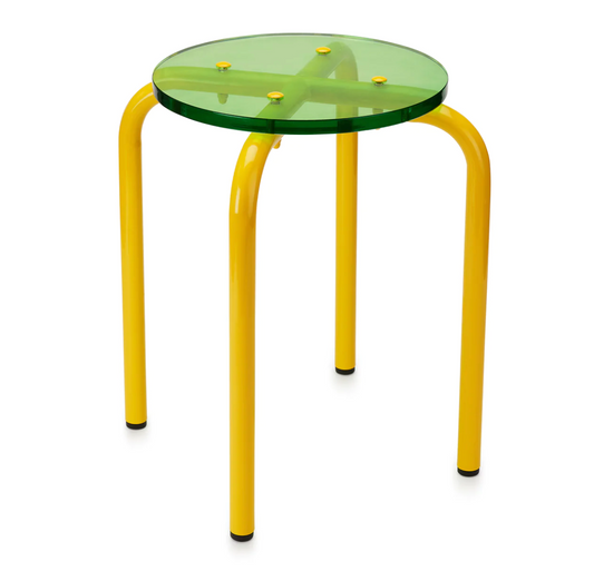 Le Pop stool - green & yellow