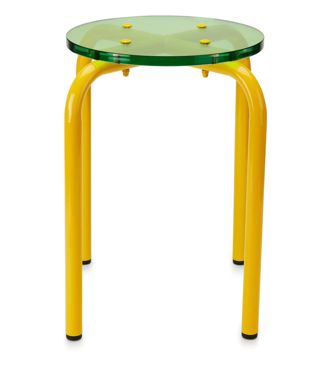 Le Pop stool - green & yellow