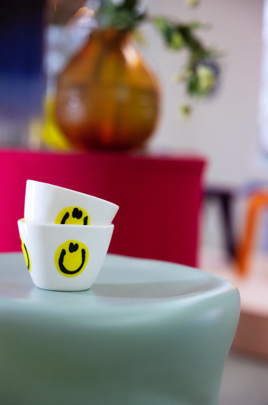 Smiley coffee cup, ceramics