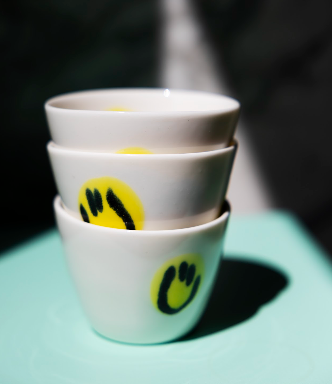 Smiley coffee cup, ceramics