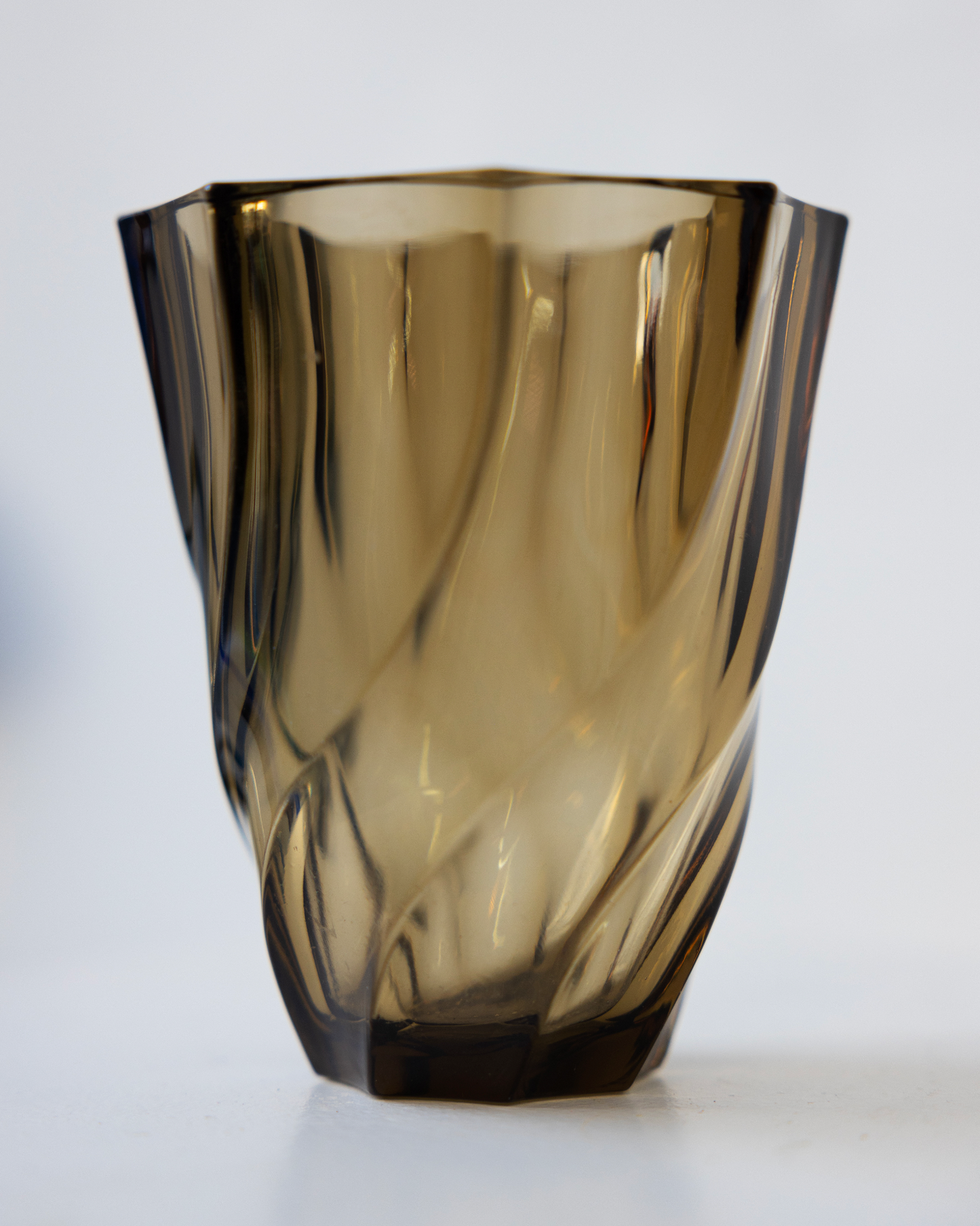 vintage vase, smoked glass