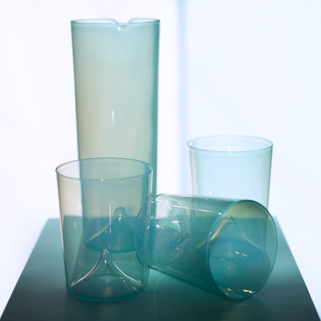 Thin carafe / turquoise